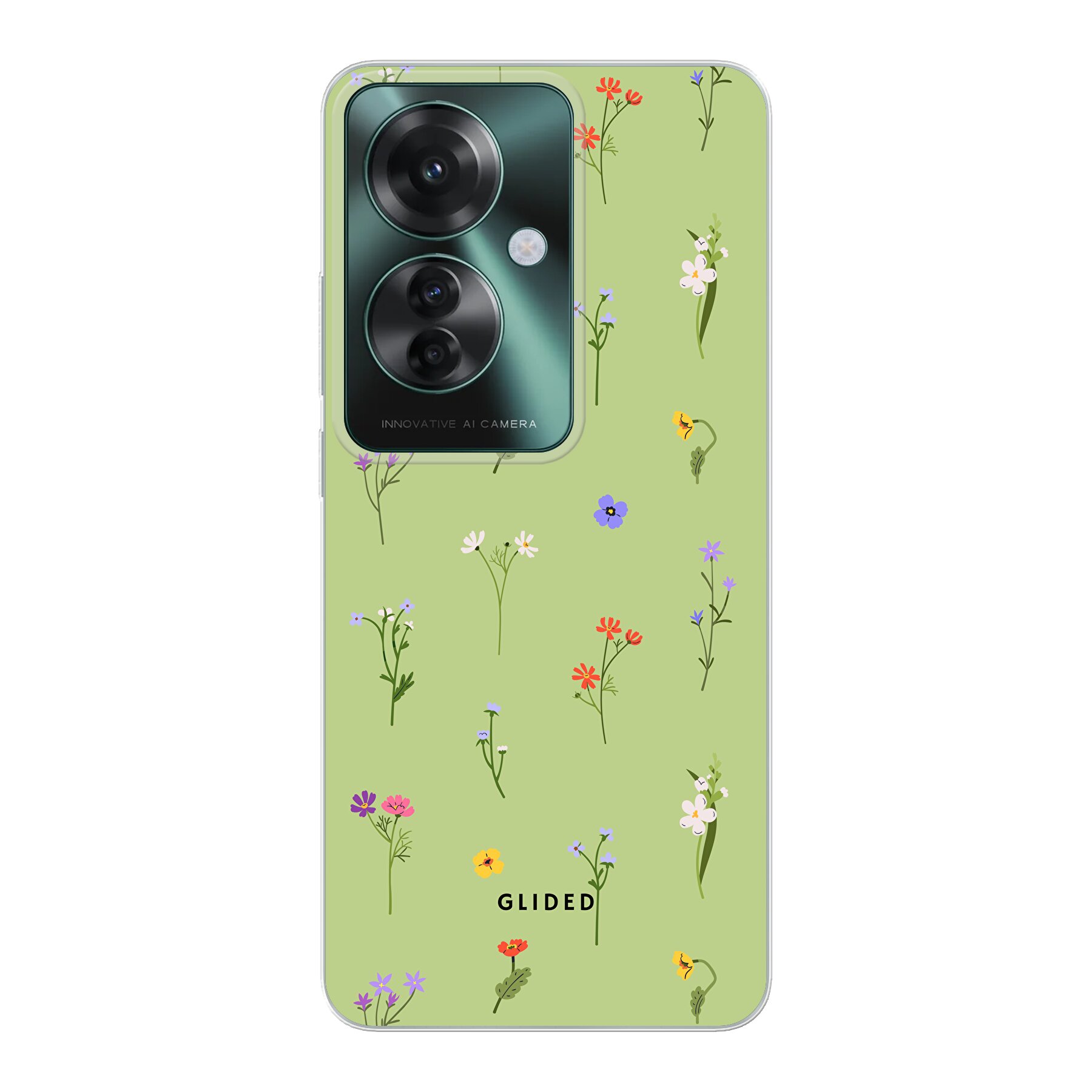 Green Floral - Oppo Reno11 F Handyhülle