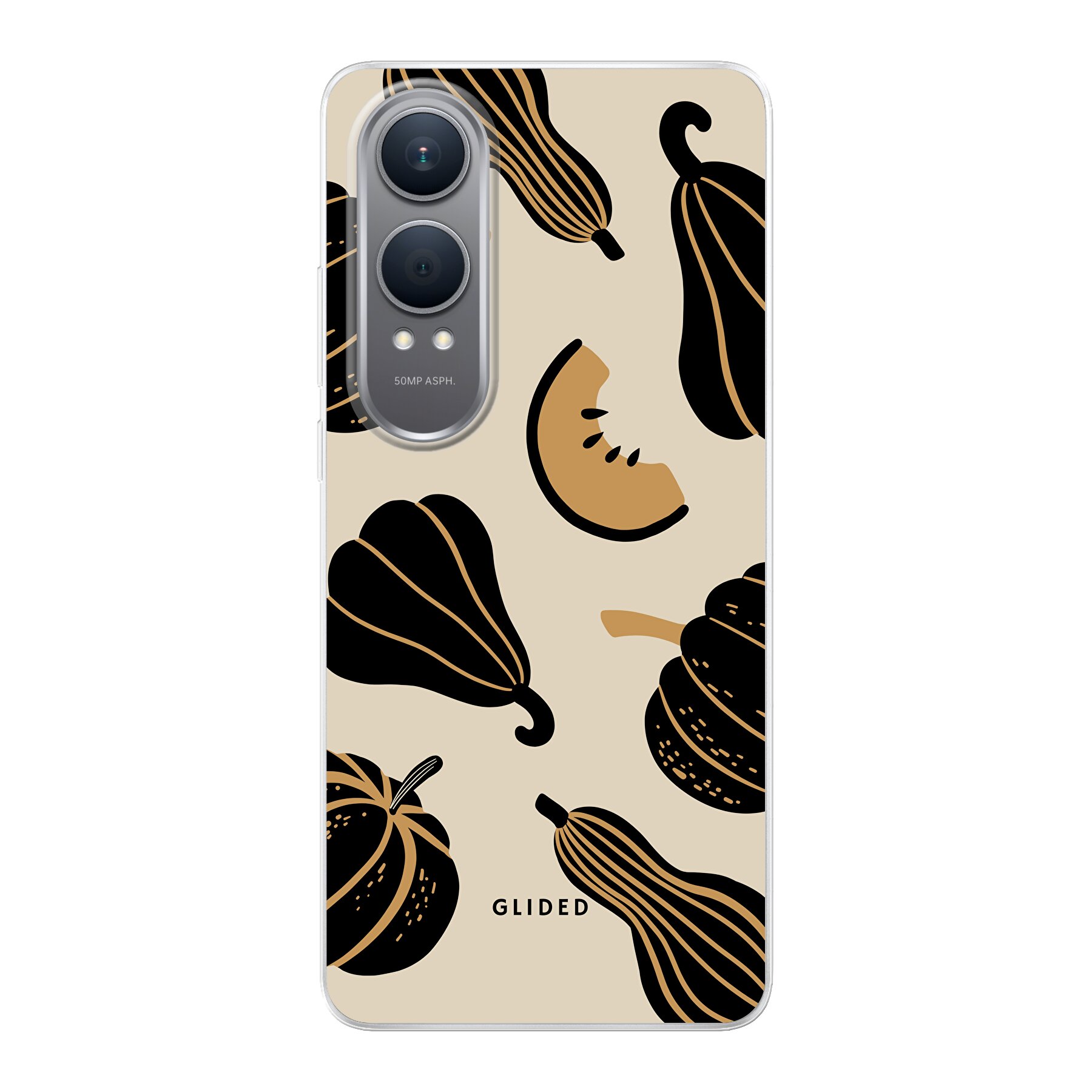 Beige and Black Pumpkin - OnePlus Nord CE 4 Lite Handyhülle