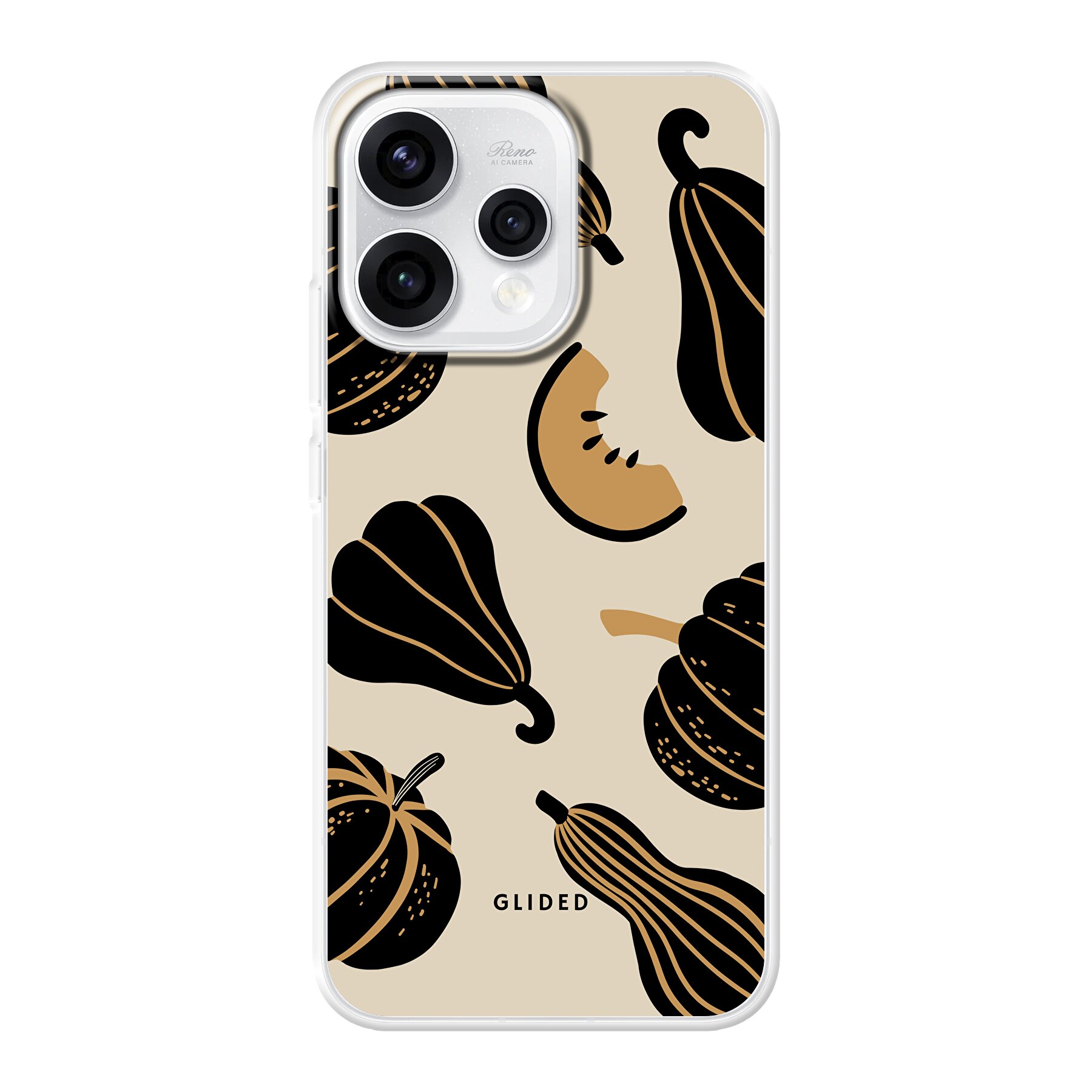 Produktbild Beige and Black Pumpkin - Oppo Reno15 Handyhülle