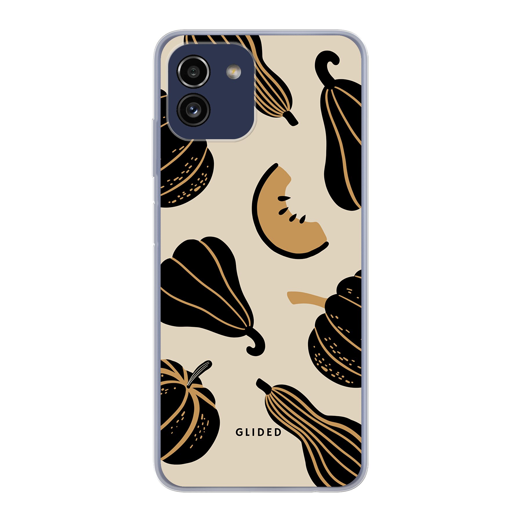 Produktbild Beige and Black Pumpkin - Samsung Galaxy A03 Handyhülle