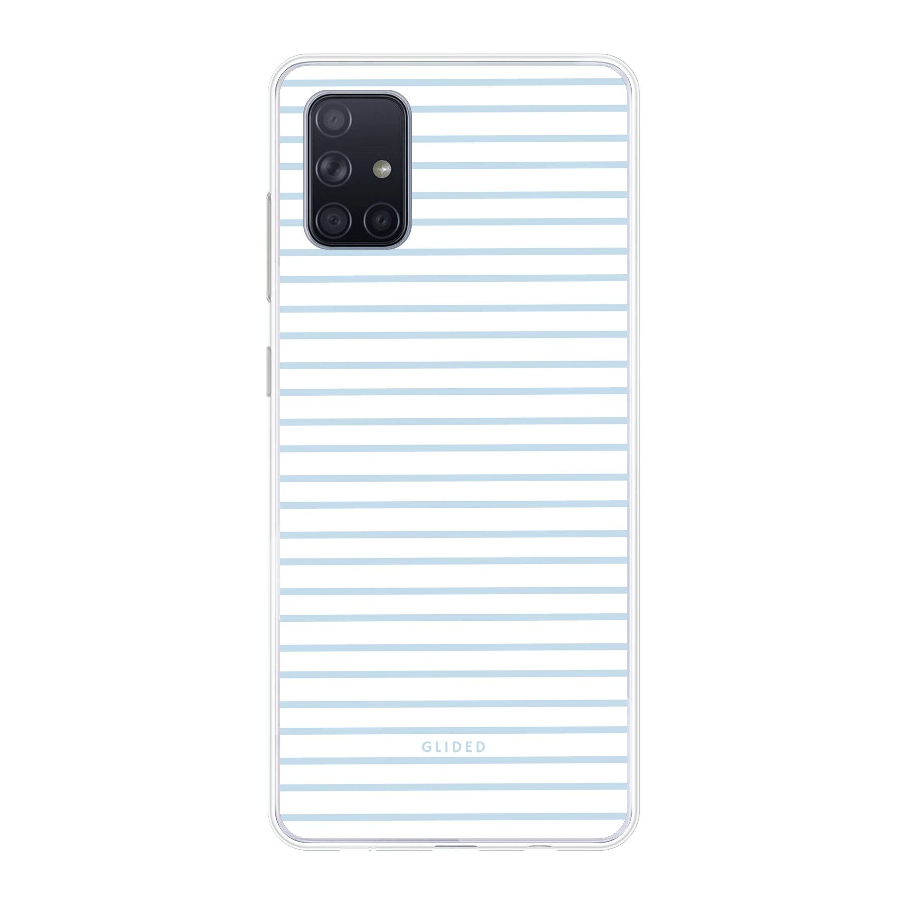 Produktbild Blue & White Stripes - Samsung Galaxy A71 4G Handyhülle