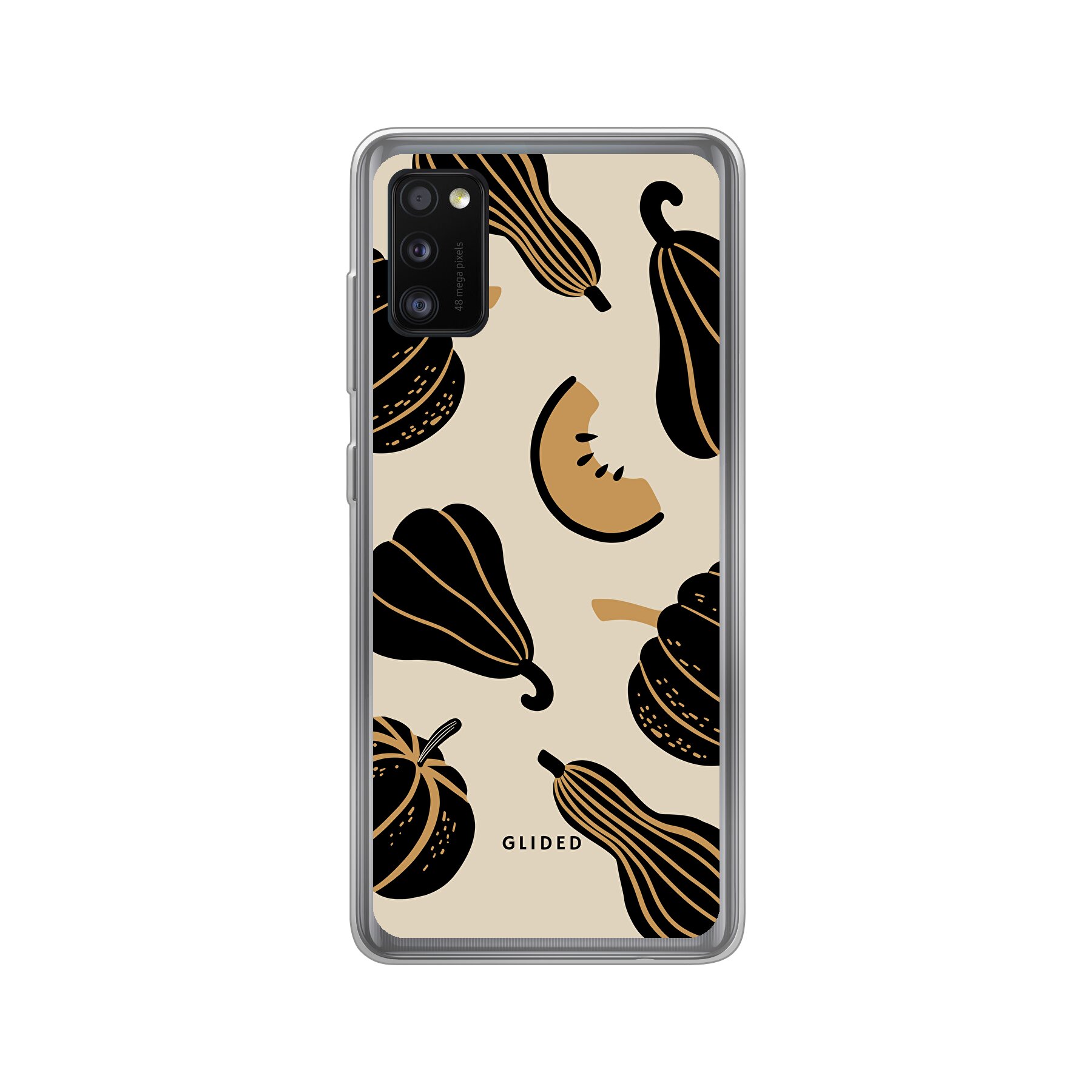 Produktbild Beige and Black Pumpkin - Samsung Galaxy A41 Handyhülle