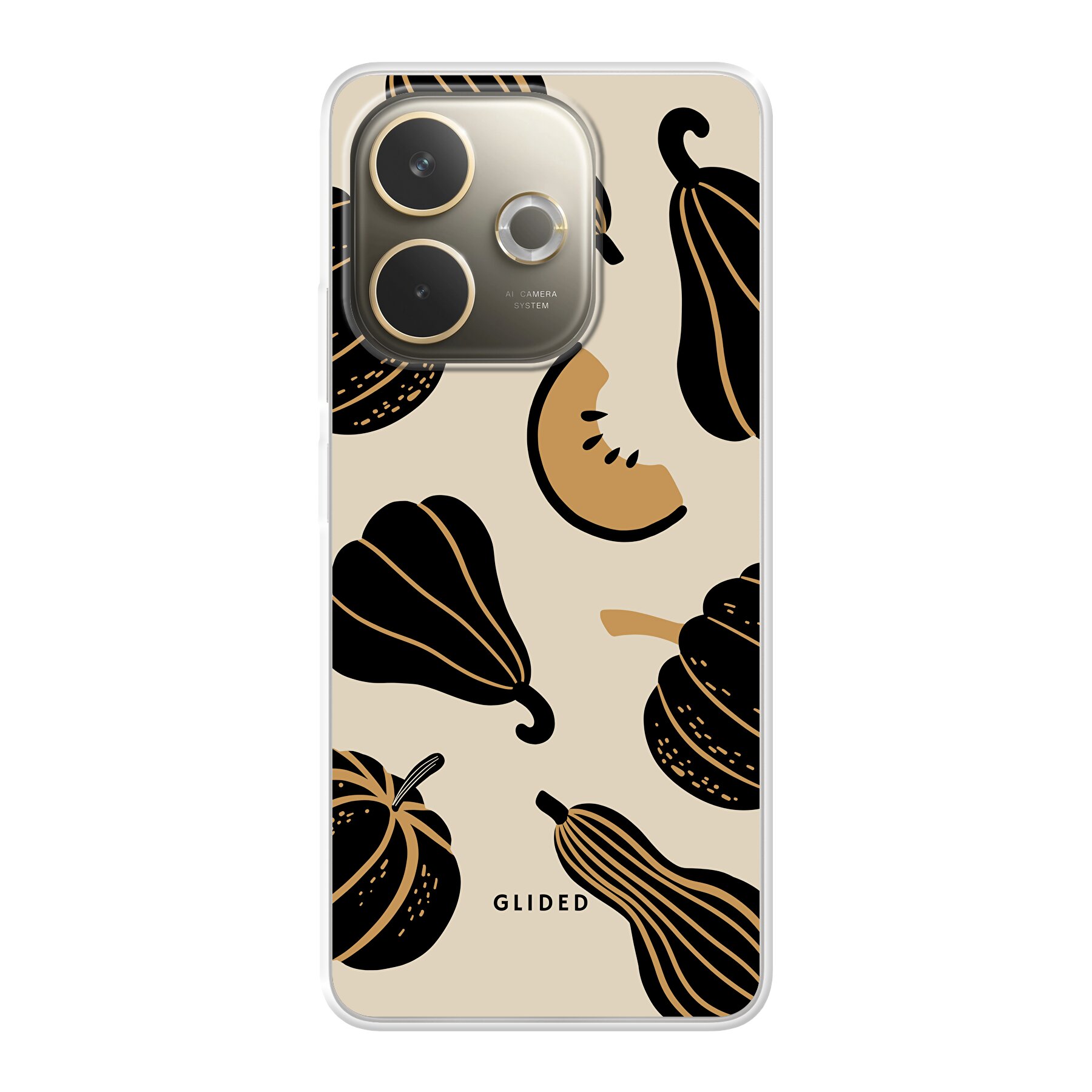 Produktbild Beige and Black Pumpkin - Oppo A5 Energy Handyhülle