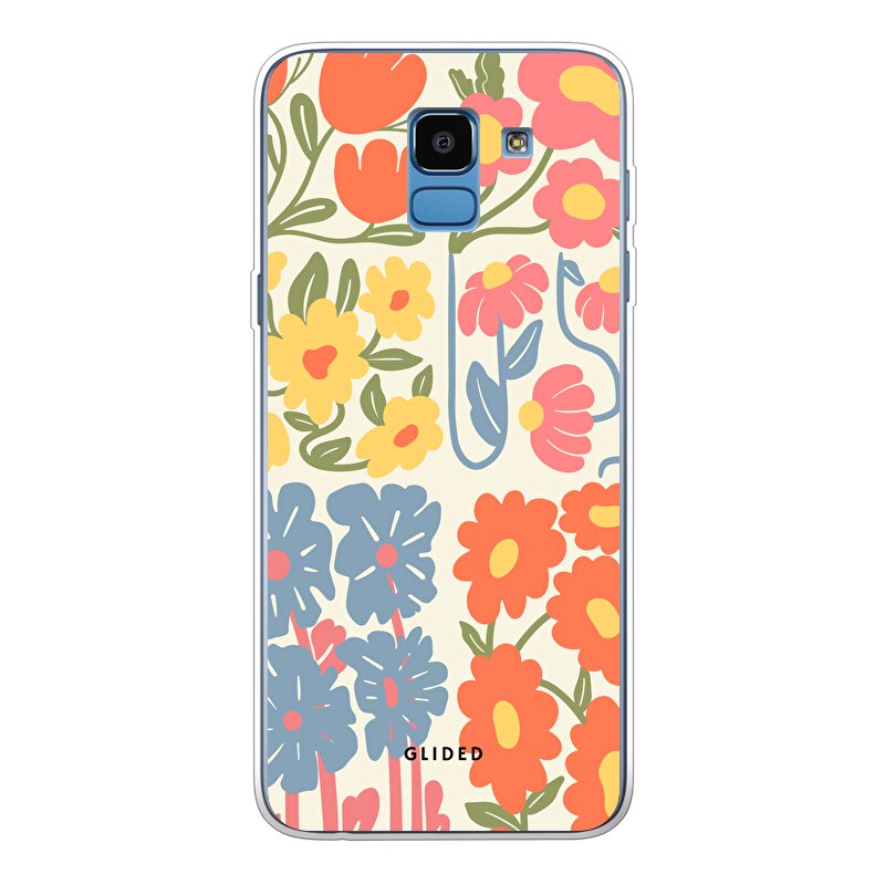 Colorful Flowy - Samsung Galaxy J6 2018 Handyhülle