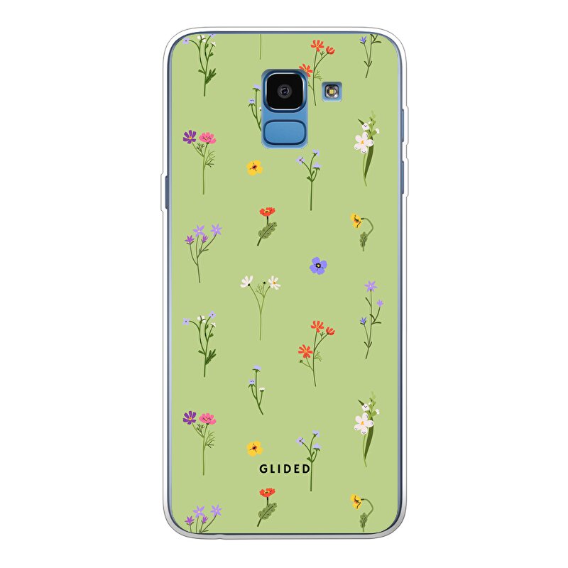 Green Floral - Samsung Galaxy J6 2018 Handyhülle