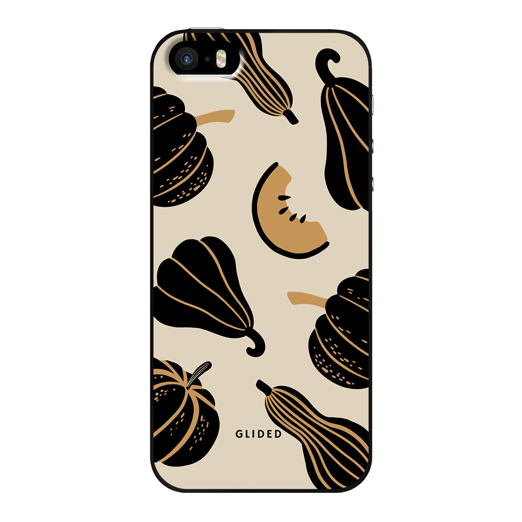 Beige and Black Pumpkin - iPhone SE 2016 Handyhülle
