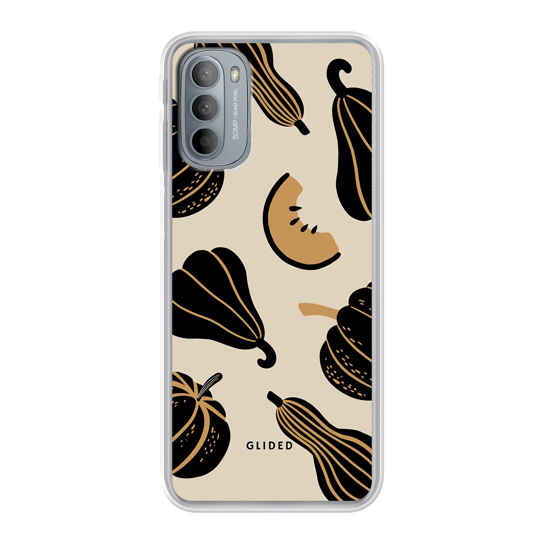 Produktbild Beige and Black Pumpkin - Motorola Moto G31 Handyhülle