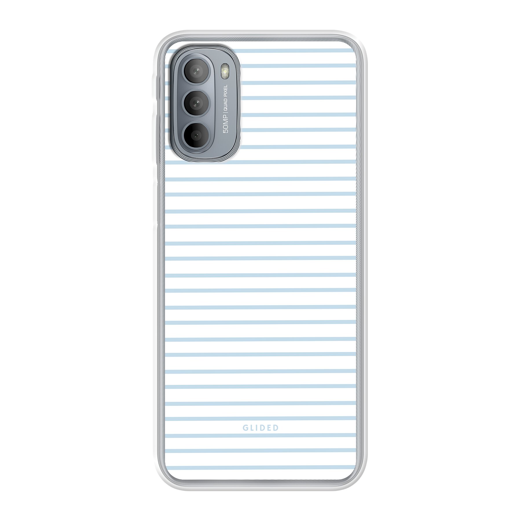 Produktbild Blue & White Stripes - Motorola Moto G31 Handyhülle