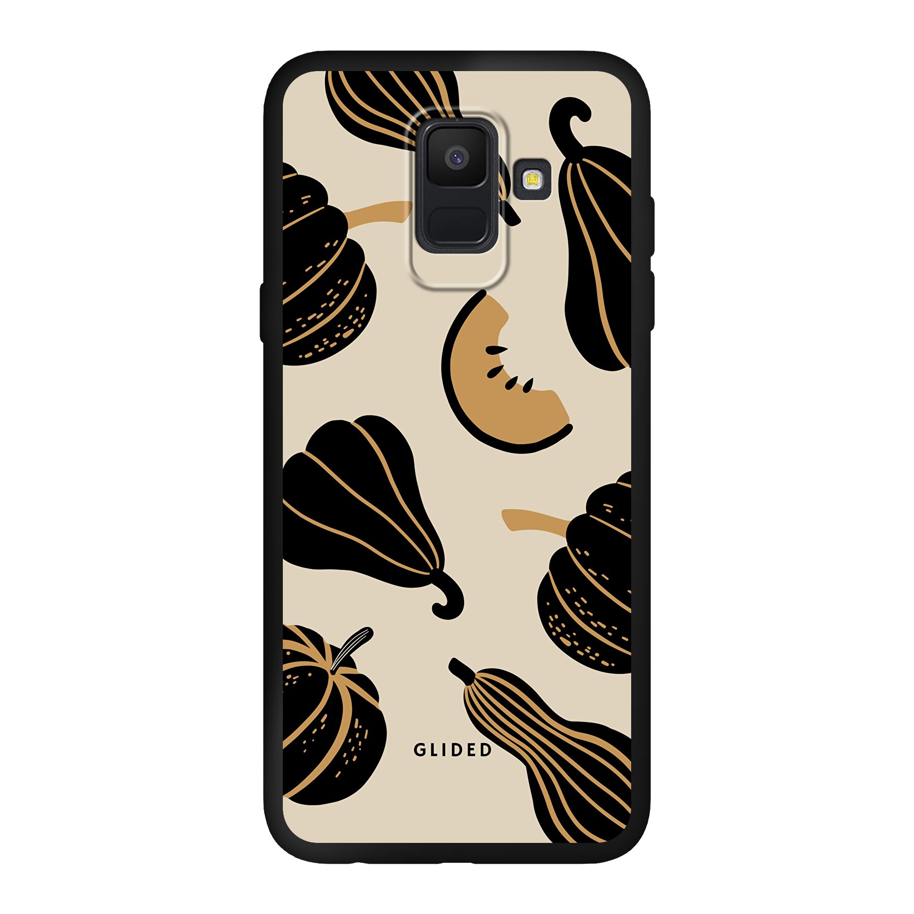 Produktbild Beige and Black Pumpkin - Samsung Galaxy A6 2018 Handyhülle