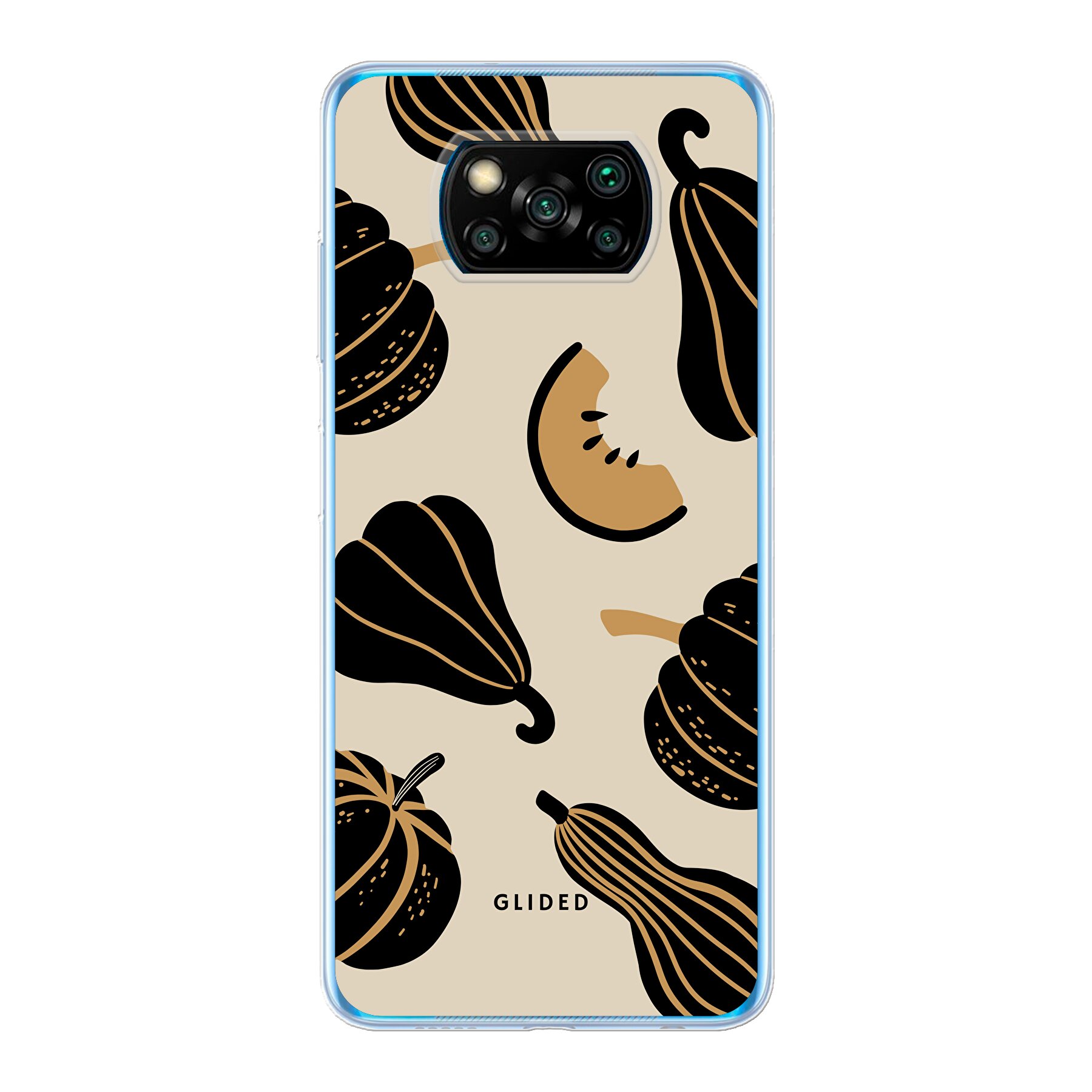 Produktbild Beige and Black Pumpkin - Xiaomi Poco X3 Pro Handyhülle