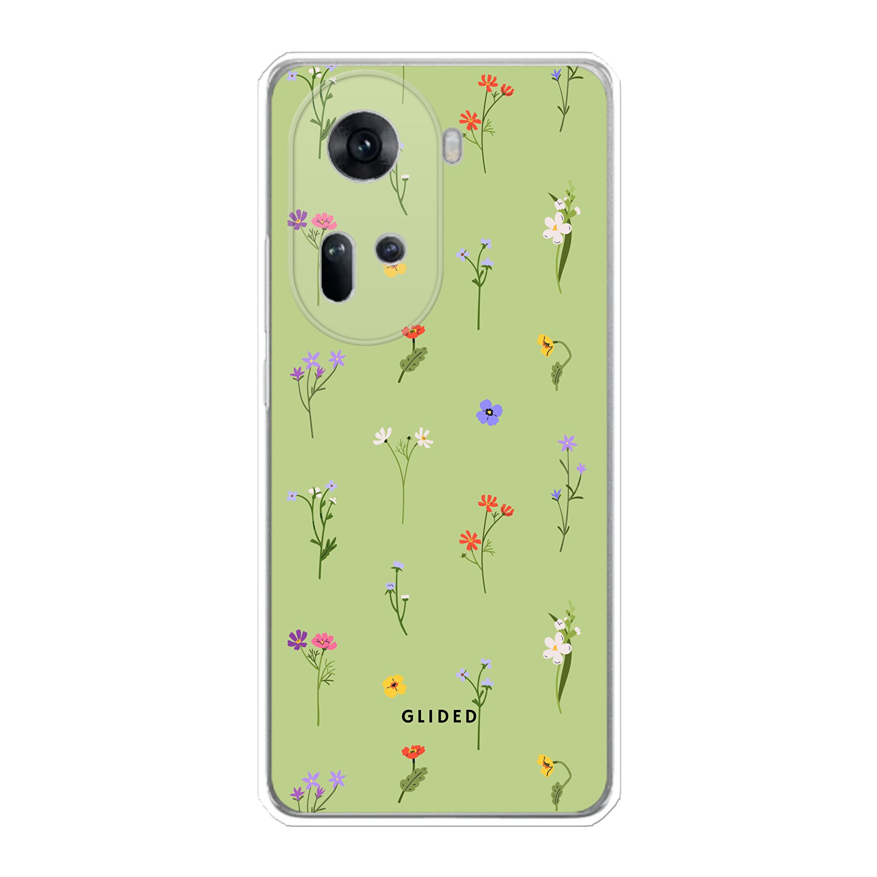 Green Floral - Oppo Reno11 Handyhülle