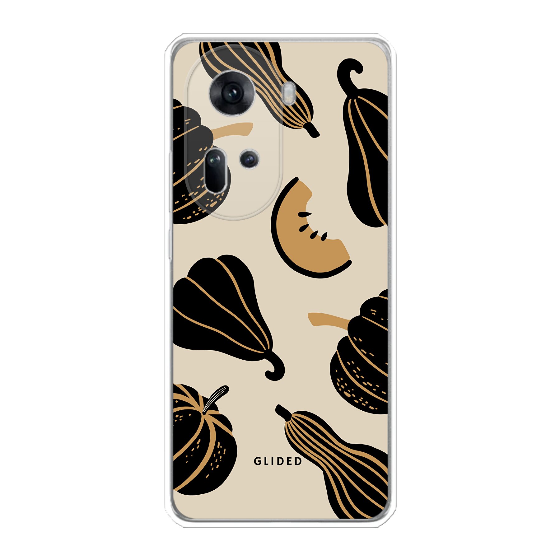 Beige and Black Pumpkin - Oppo Reno11 Handyhülle