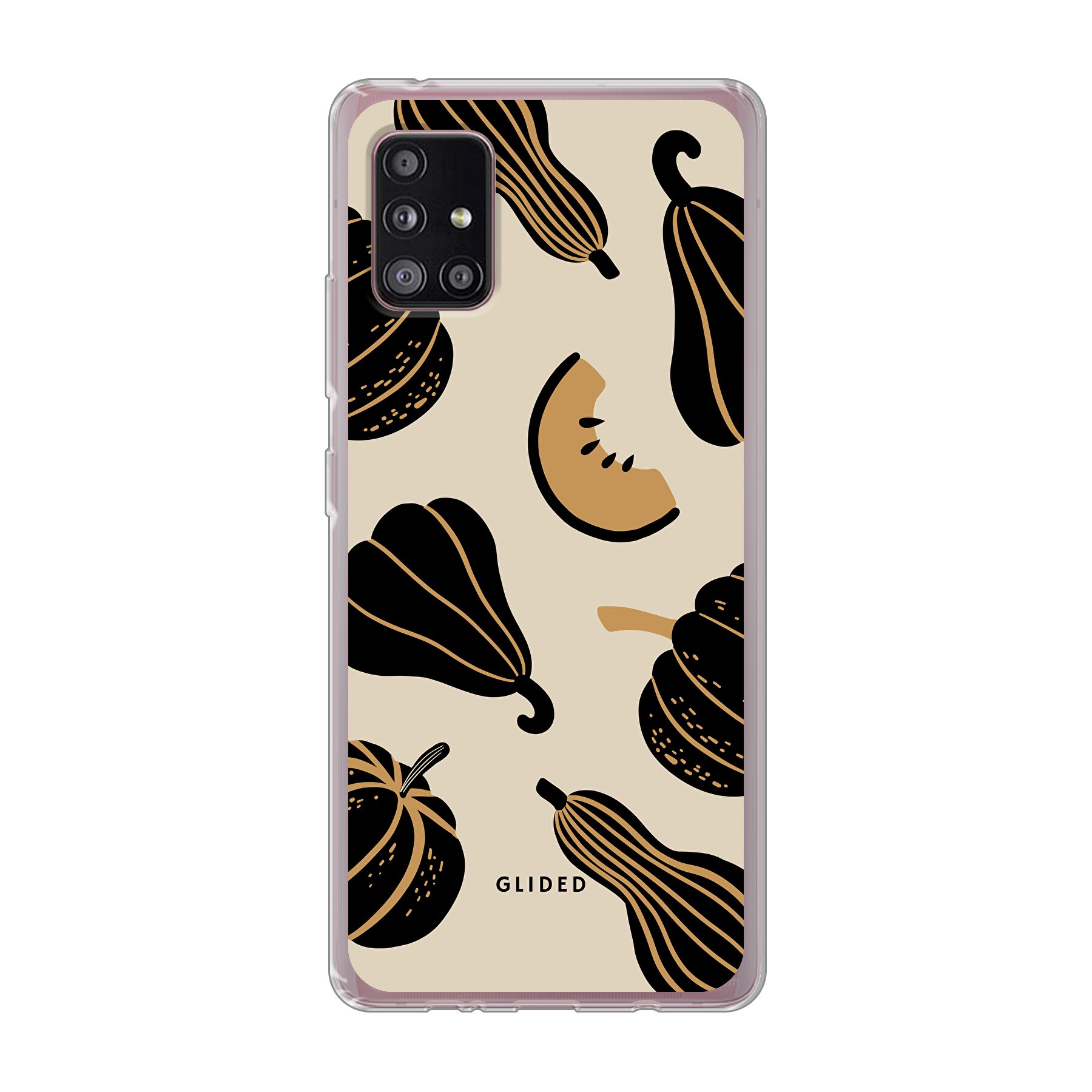 Tuotekuva Beige and Black Pumpkin - Samsung Galaxy A51 5G Puhelimen suojakuori