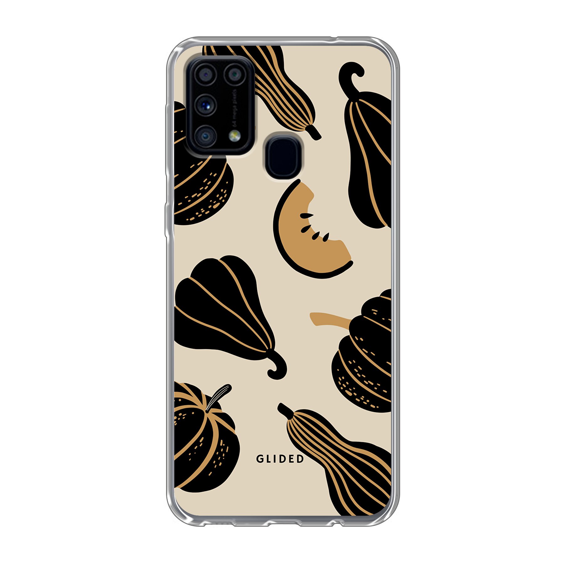 Produktbild Beige and Black Pumpkin - Samsung Galaxy M31 Handyhülle