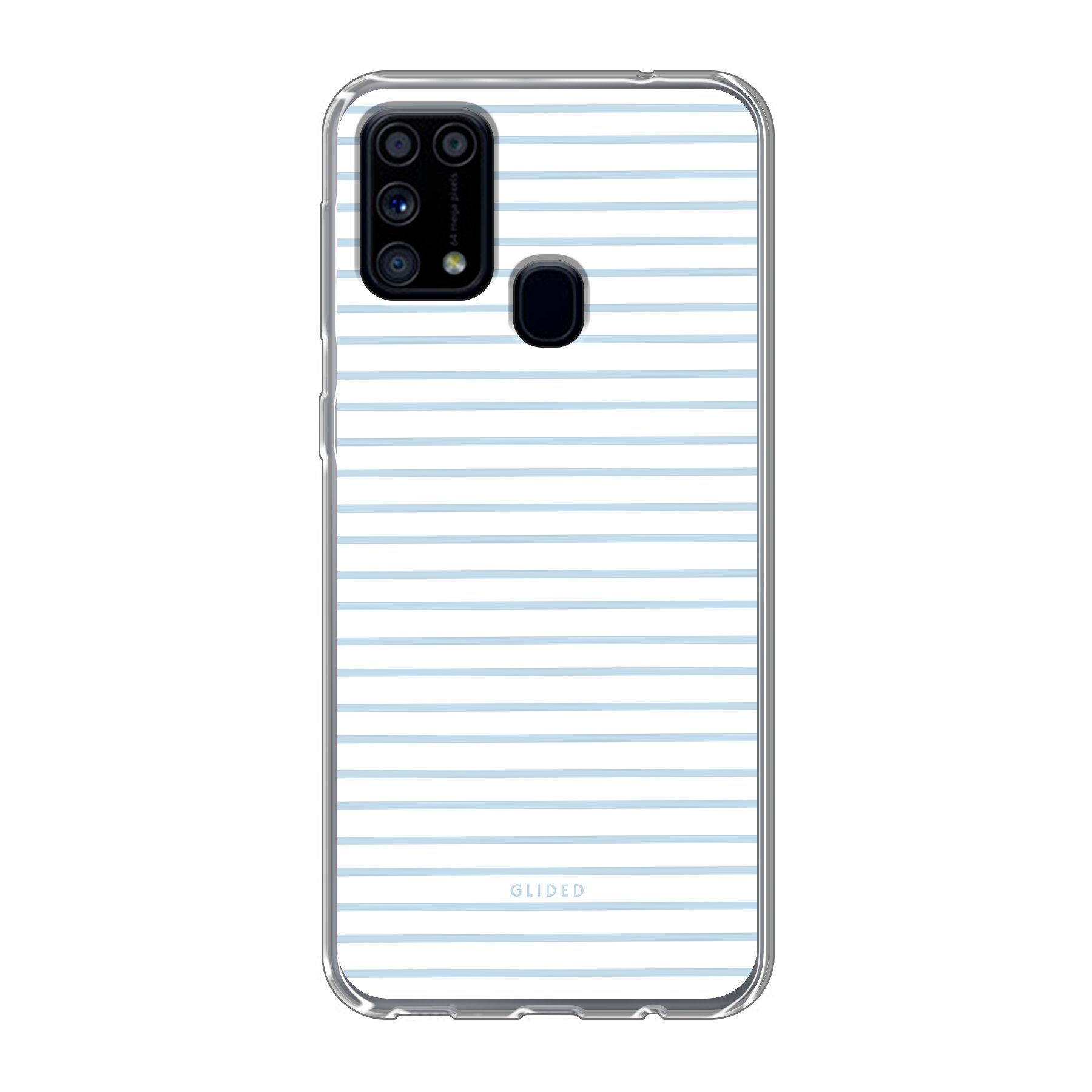 Produktbild Blue & White Stripes - Samsung Galaxy M31 Handyhülle