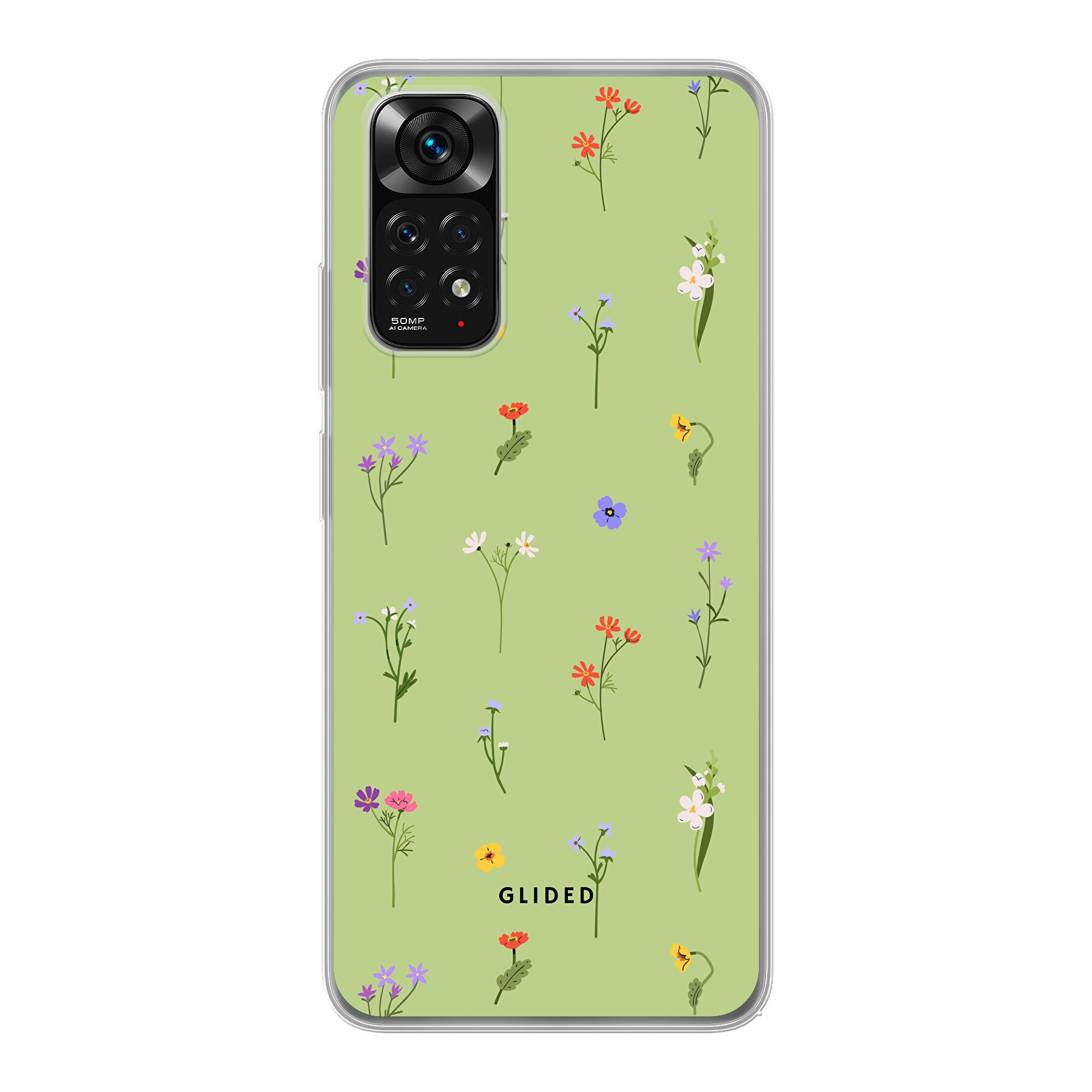 Produktbild Green Floral - Xiaomi Redmi Note 11 Handyhülle