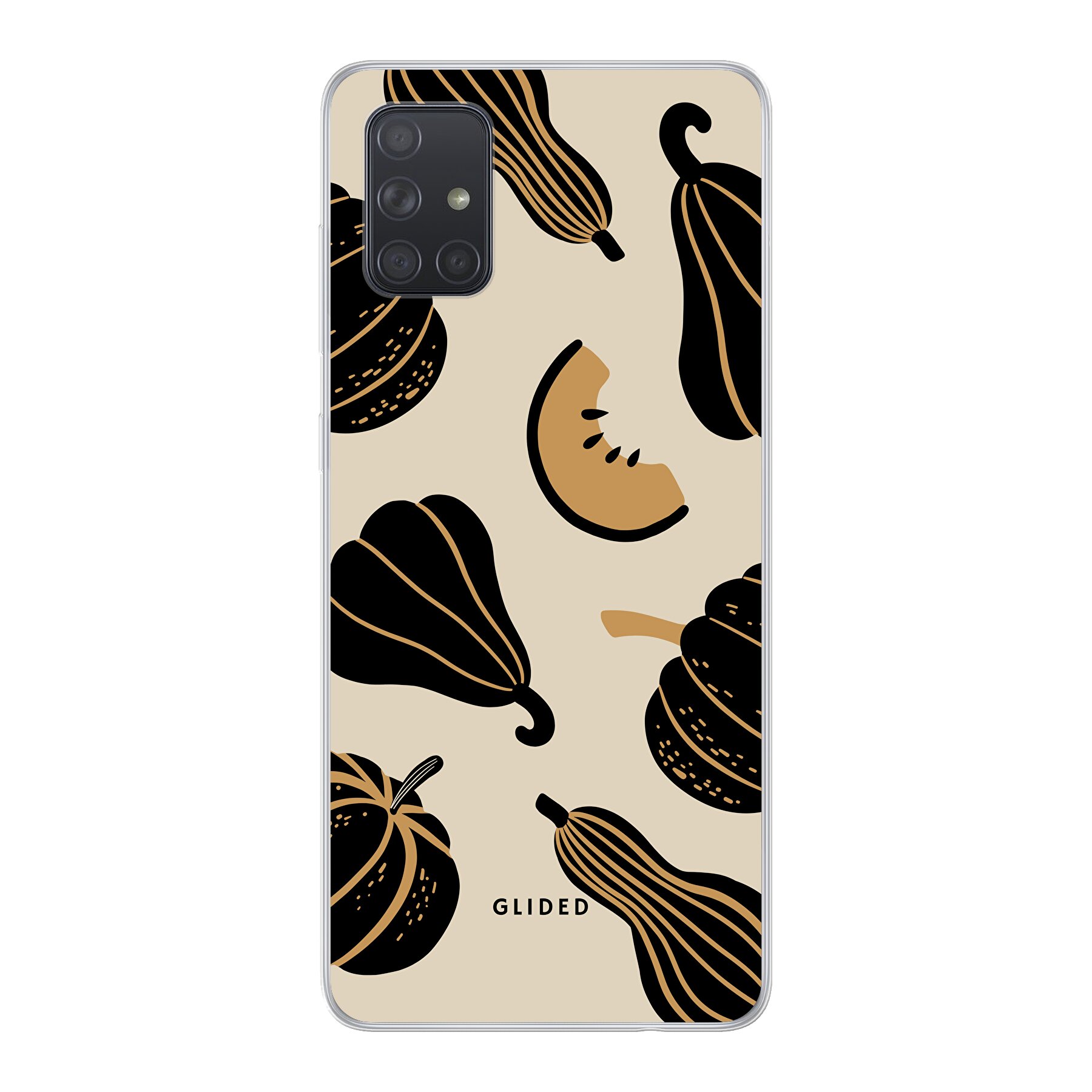 Produktbild Beige and Black Pumpkin - Samsung Galaxy A71 5G Handyhülle
