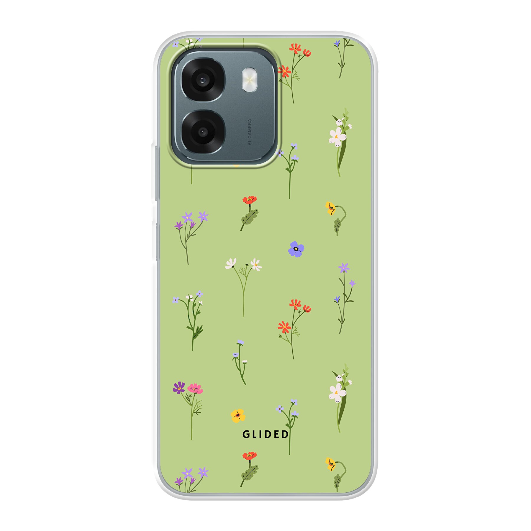Green Floral - Oppo A6 4G Handyhülle