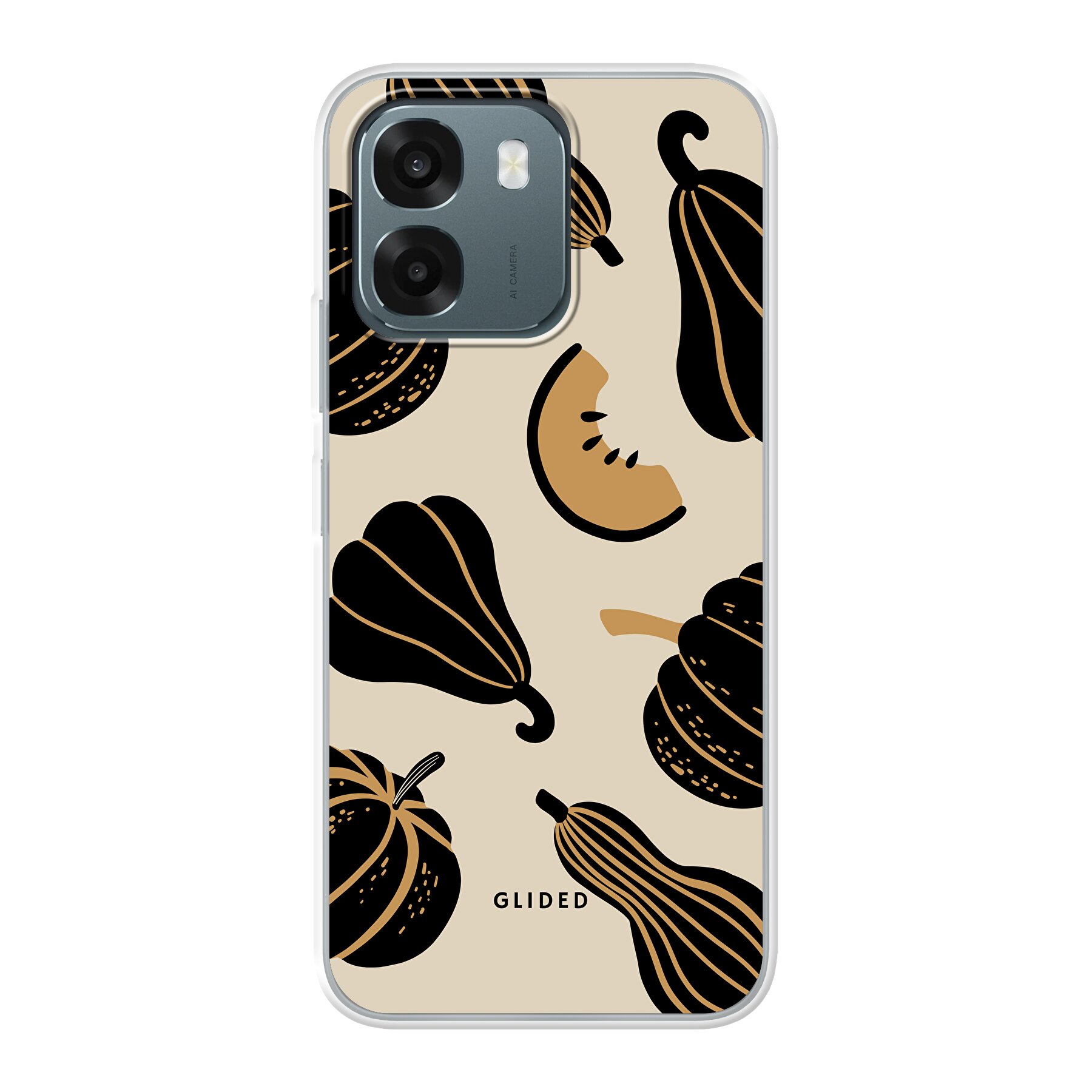 Beige and Black Pumpkin - Oppo A6t Pro 4G Handyhülle