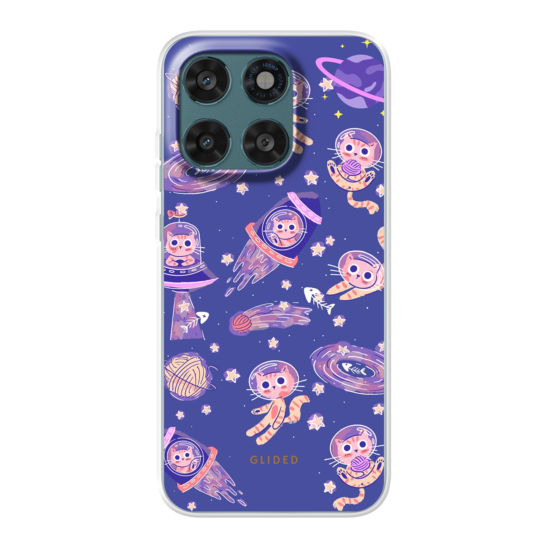 Space Cat - Motorola Moto G67 Handyhülle