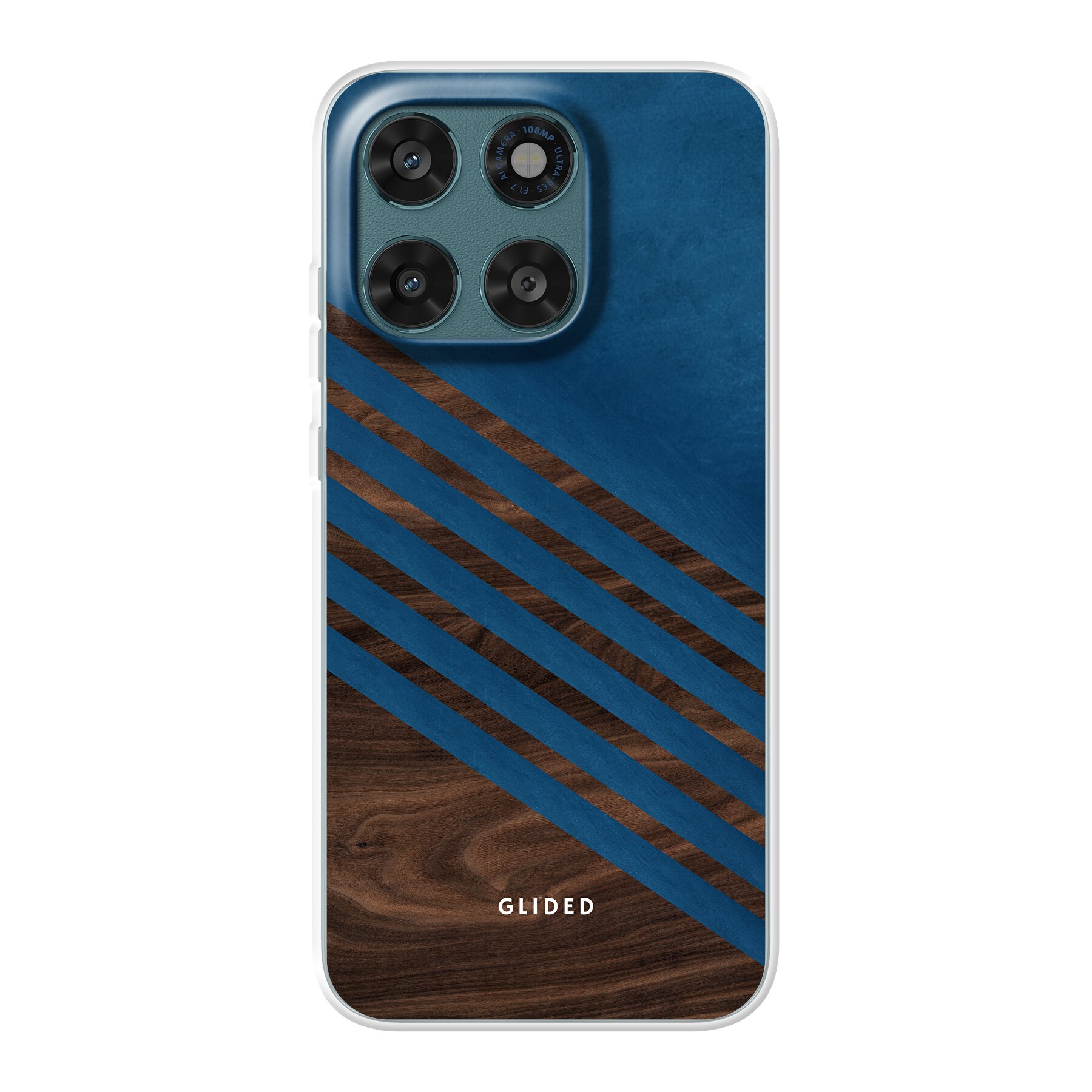 Blue Wood - Motorola Moto G67 Handyhülle