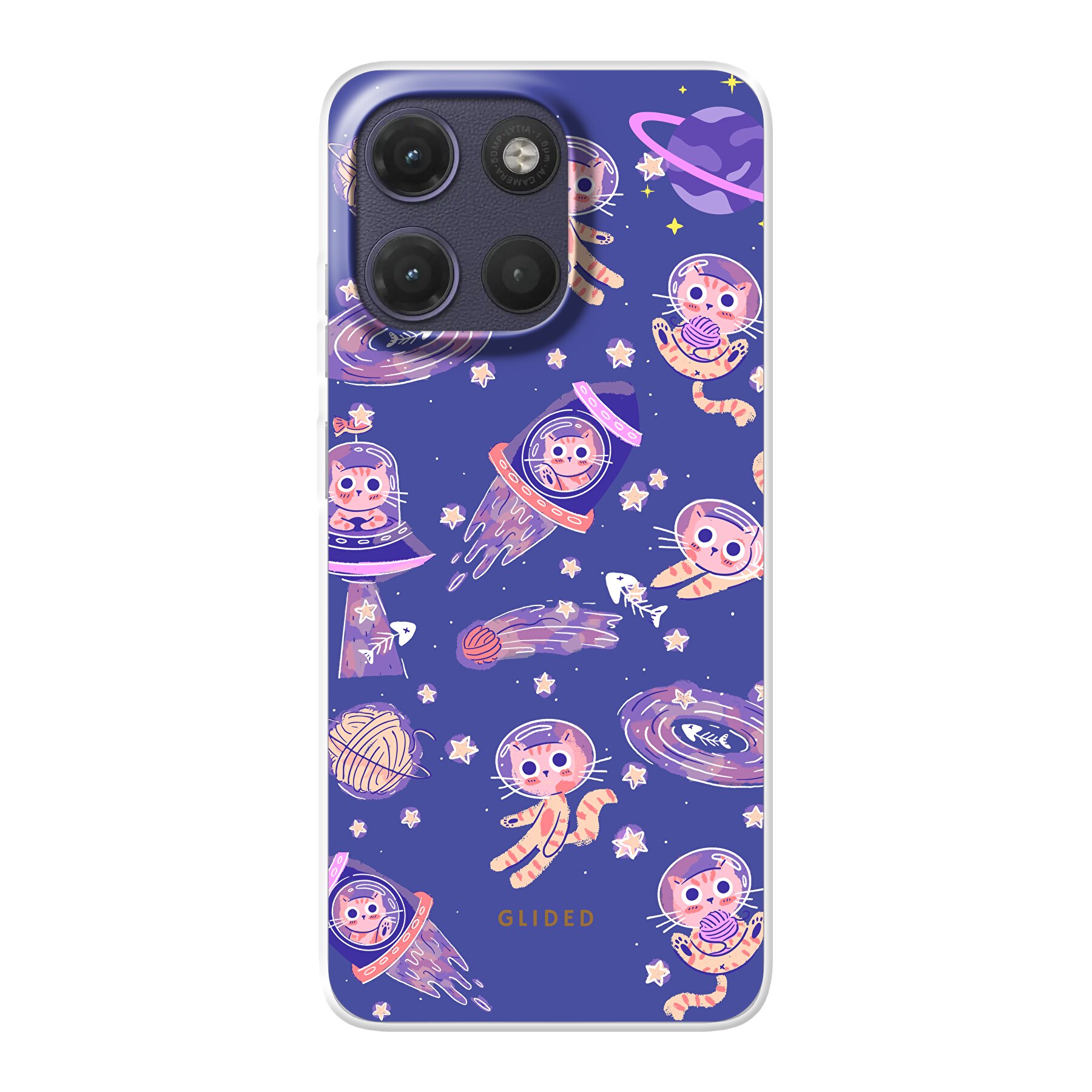 Space Cat - Motorola Moto G17 Handyhülle