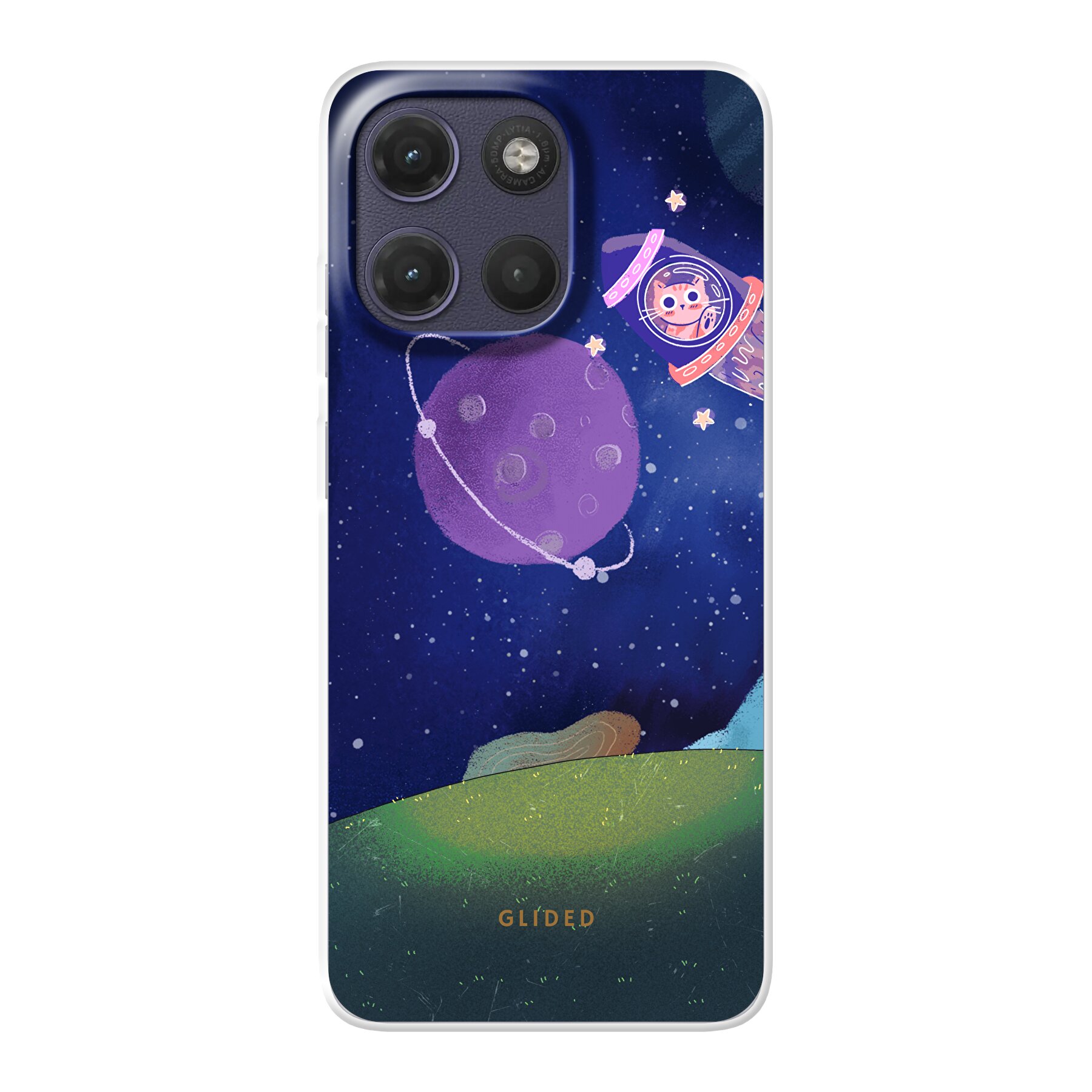 Galaxy Cat - Motorola Moto G17 Handyhülle