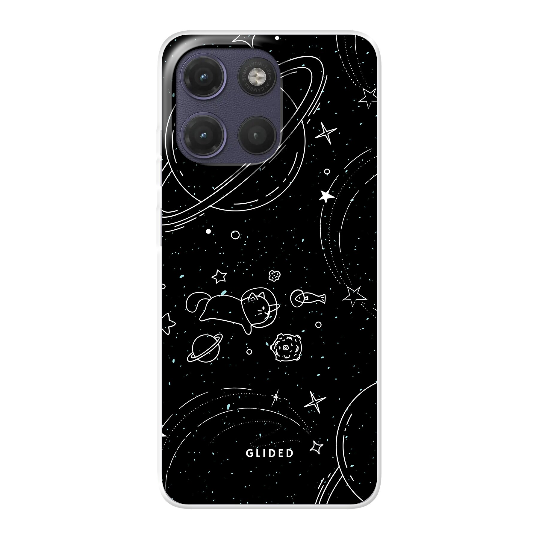 Cosmic Cat - Motorola Moto G17 Handyhülle