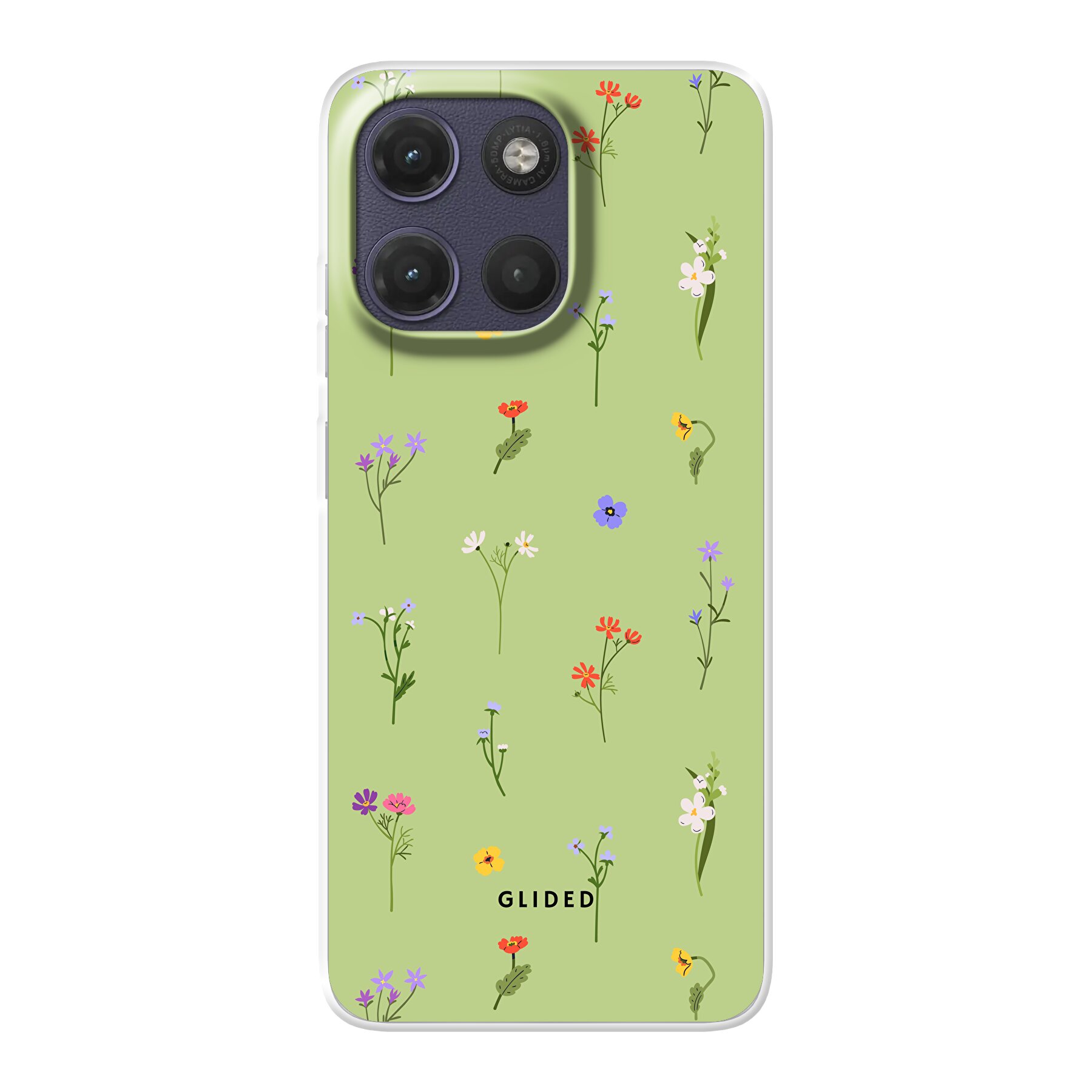 Green Floral - Motorola Moto G17 Handyhülle
