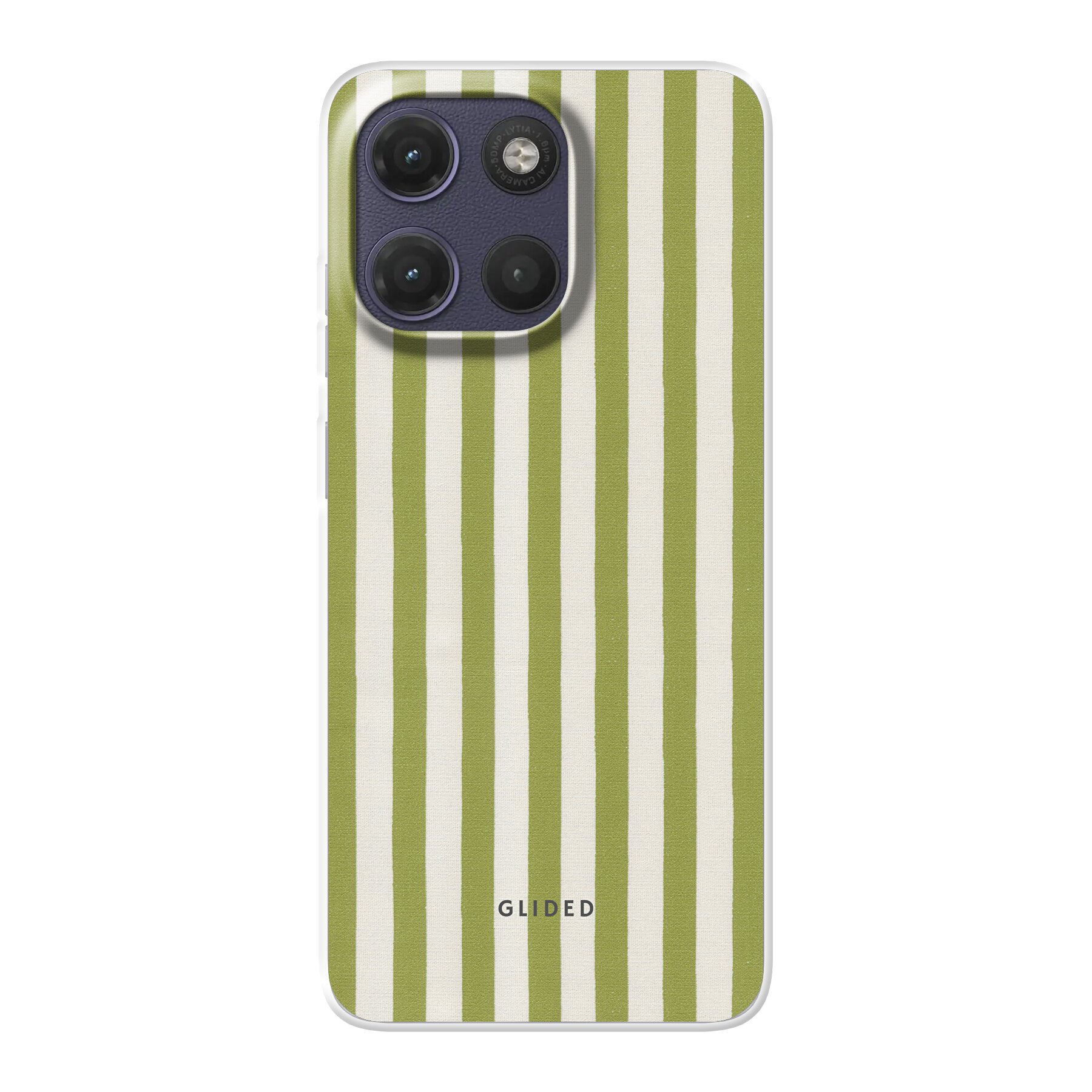 Green and Cream - Motorola Moto G17 Handyhülle