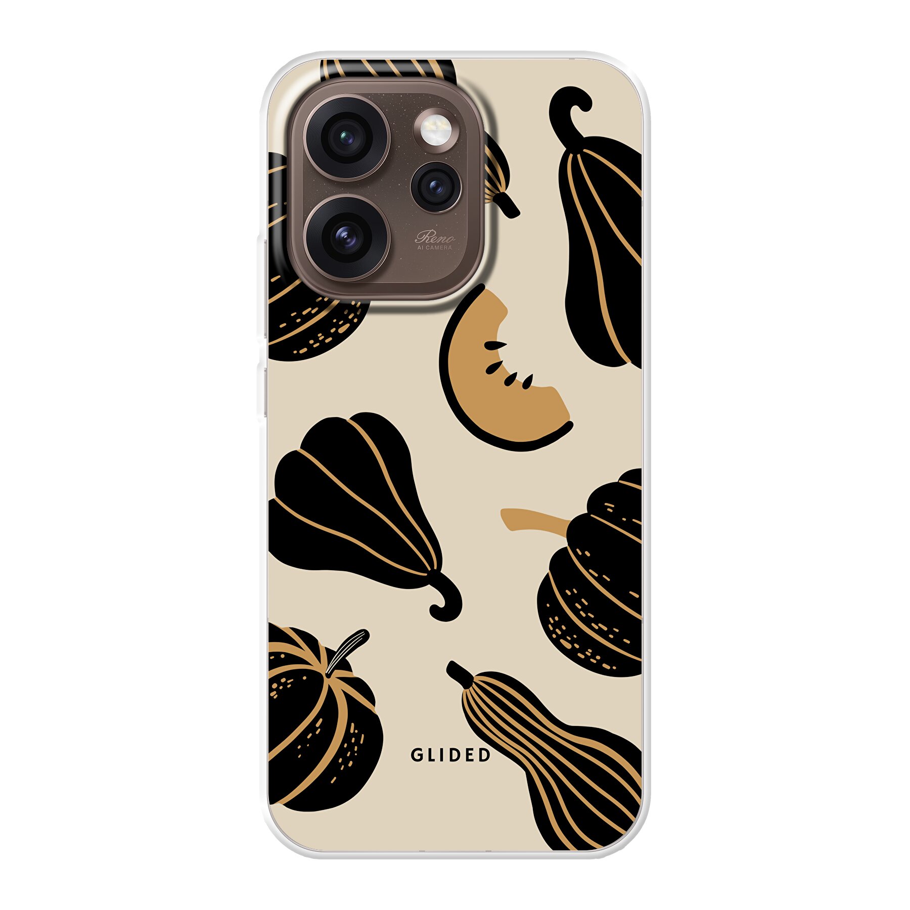 Beige and Black Pumpkin - Oppo Reno15 Pro Max Handyhülle