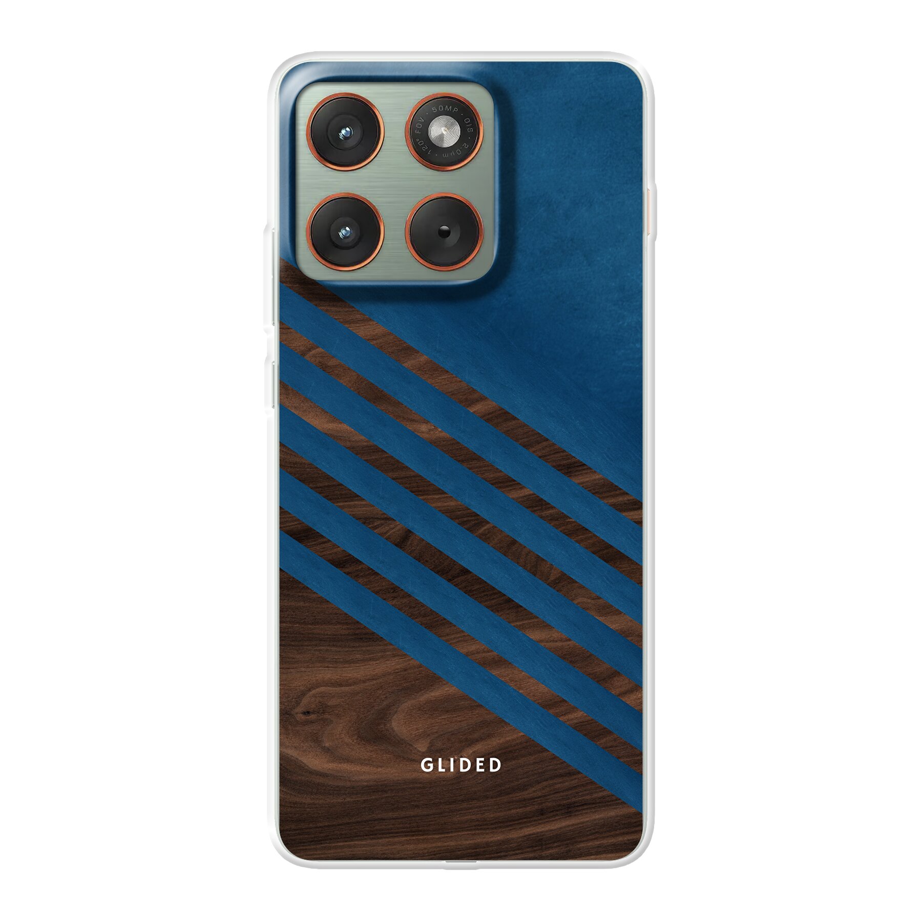 Blue Wood - Motorola Edge 70 Handyhülle
