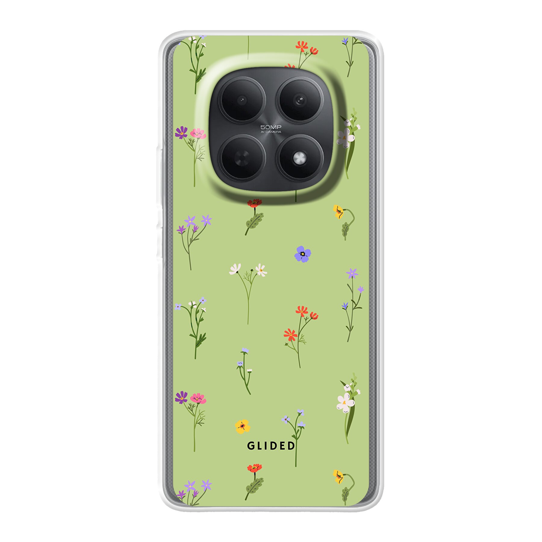 Green Floral - Xiaomi Redmi Note 15 Handyhülle