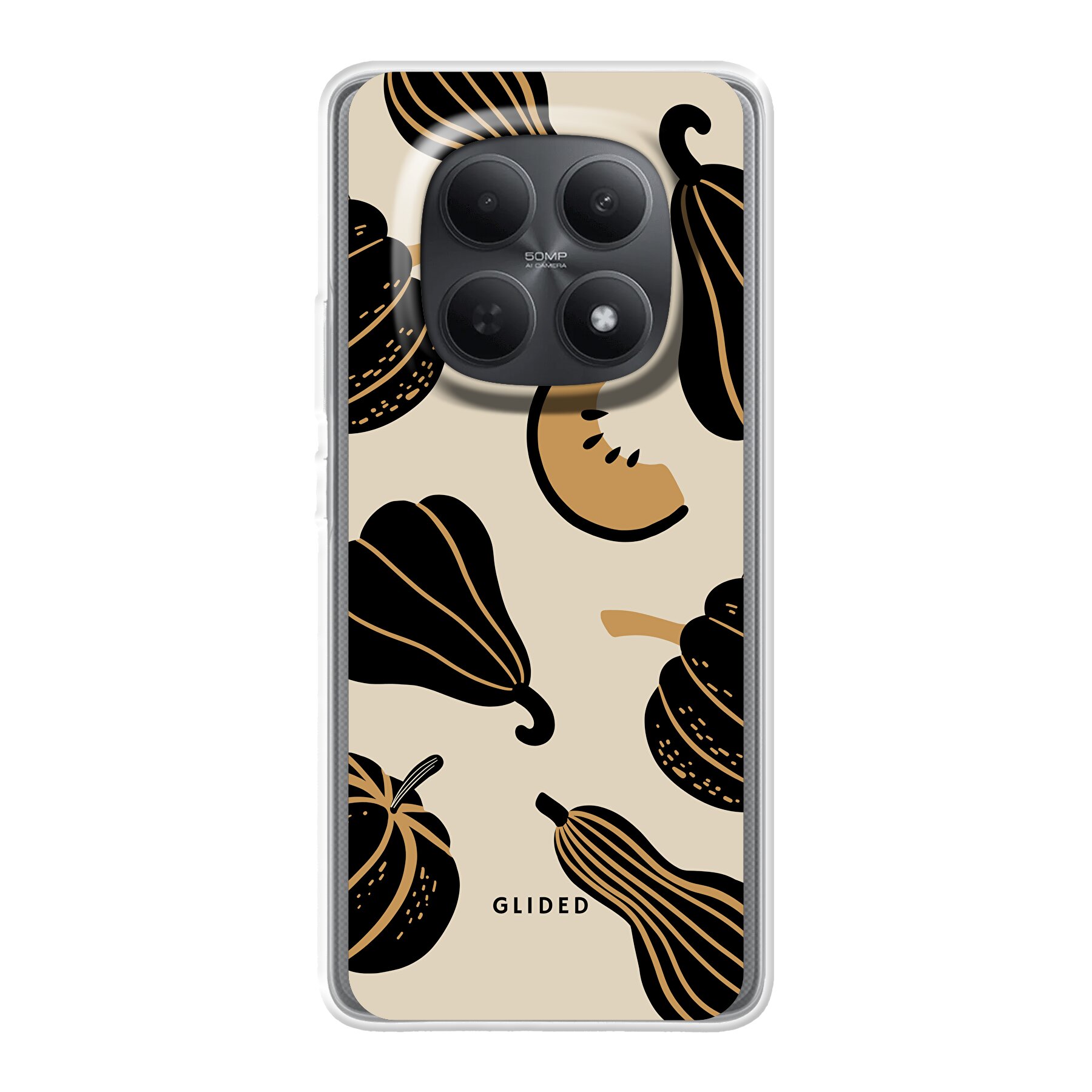 Beige and Black Pumpkin - Xiaomi Redmi Note 15 Handyhülle