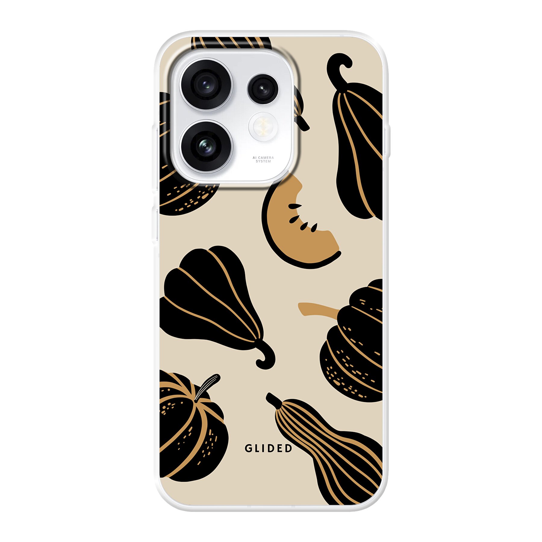 Product image Beige and Black Pumpkin - Oppo Reno16 Phone case